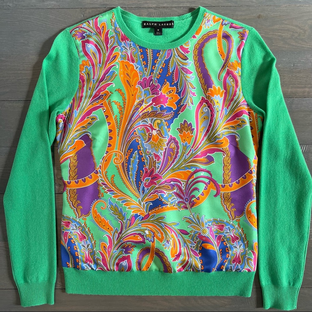 RALPH LAUREN Silk Cashmere Top